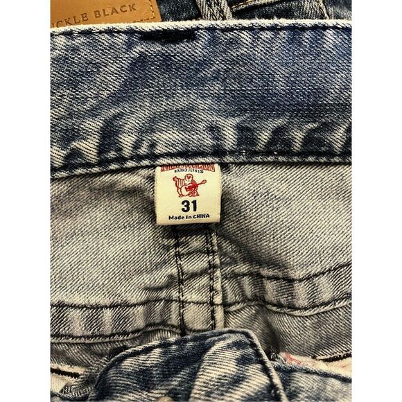 True Religion Mens Stone Washed Straight Leg Jeans sz 31 EUC - Picture 9 of 10